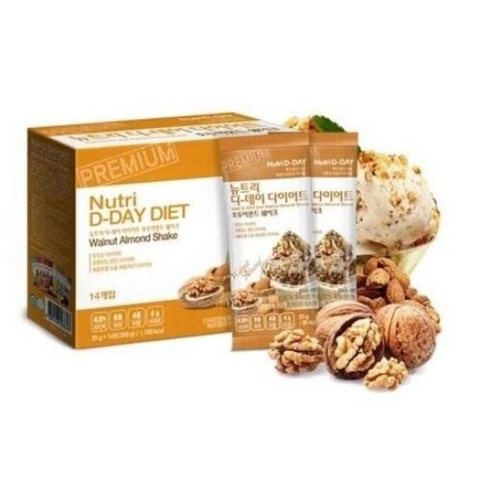 Nutri D-Day Диетический коктейль с грецким орехом и миндалём пакет 25гр Shake Diet Walnut Almond 8809514352191 - фото 12426