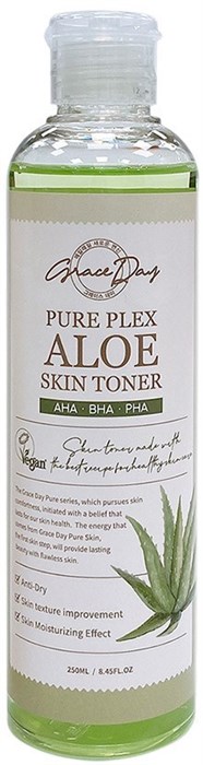 ПОД ЗАКАЗ.Grace Day Увлажняющий тонер с экстрактом алоэ Pure Plex Aloe Skin Toner 8809446656817 - фото 8034