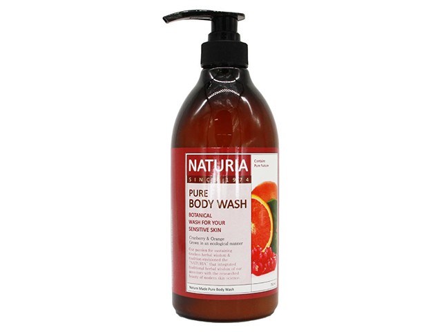 ПОД ЗАКАЗ.Naturia Гель для душа с клюквой и апельсином 750мл Pure Body Wash Cranberry & Orange 8802929996677 - фото 8235