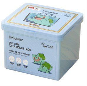 ПОД ЗАКАЗ.JMsolution Тонер-пэды с центеллой Easy Care Cica Toner Pads Pokemon (70шт) 8809794736834