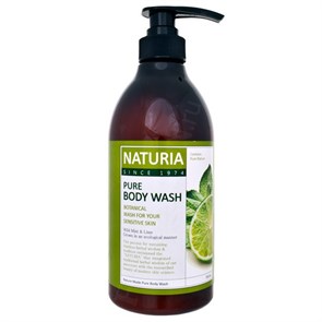 ПОД ЗАКАЗ.Naturia Гель для душа с мятой и лаймом 750мл Pure Body Wash Wild Mint & Lime 8802929996684